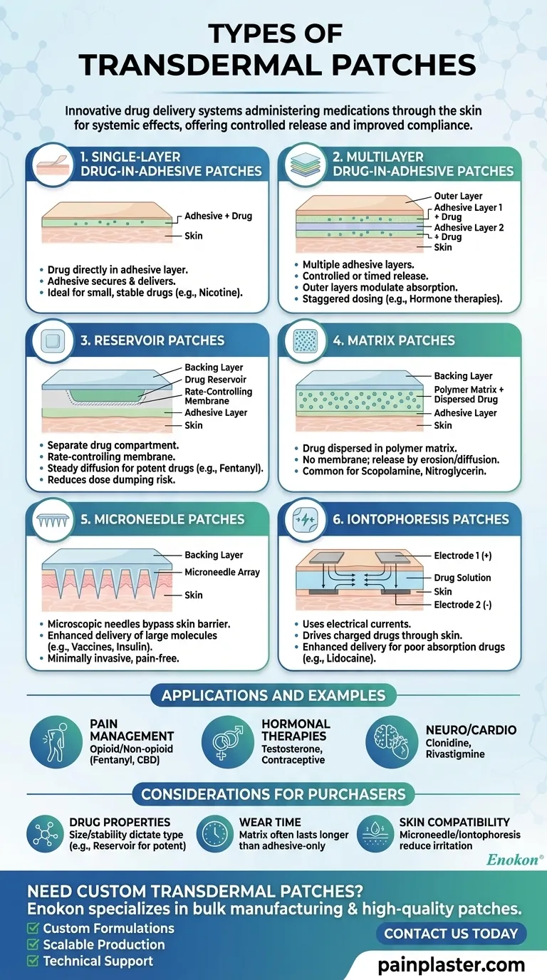 経皮吸収パッチの種類とは？より良い治療のための薬物送達ソリューションを探る ビジュアルガイド