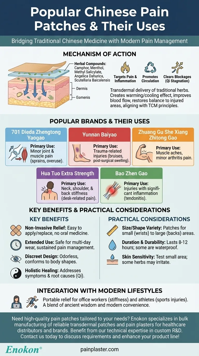 ¿Cuáles son algunos parches chinos populares para el dolor y sus usos?Descubra las mejores soluciones a base de plantas para aliviar el dolor Guía Visual