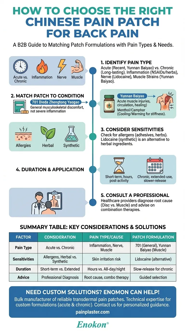 背中の痛みに効く中国の痛み止めはどう選ぶべきか？あなたの痛みに最適なリリーフを見つける ビジュアルガイド