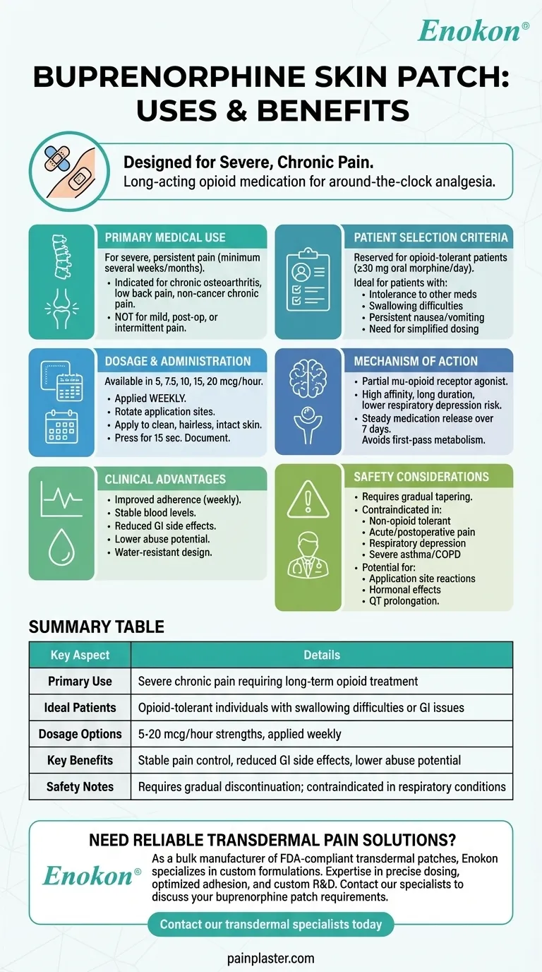 Para que é utilizado o adesivo cutâneo de buprenorfina?Gerir a dor crónica com terapia transdérmica Guia Visual