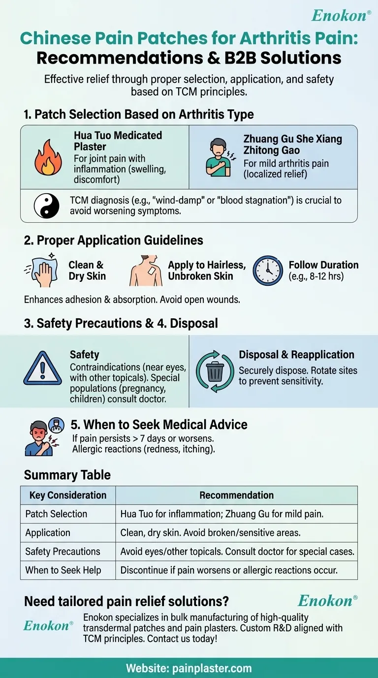 関節炎の痛みに中国製ペインパッチを使用する際の推奨事項とは？安全で効果的な緩和のための専門家のヒント ビジュアルガイド
