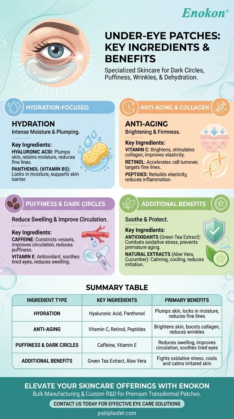¿Qué ingredientes suelen contener los parches oculares y cuáles son sus beneficios?Revitalice su rutina de cuidado de los ojos Guía Visual