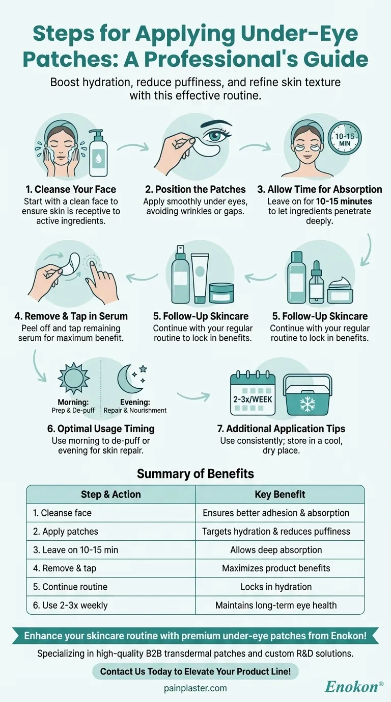 What are the steps for applying under-eye patches? Boost Your Eye Care Routine Visual Guide