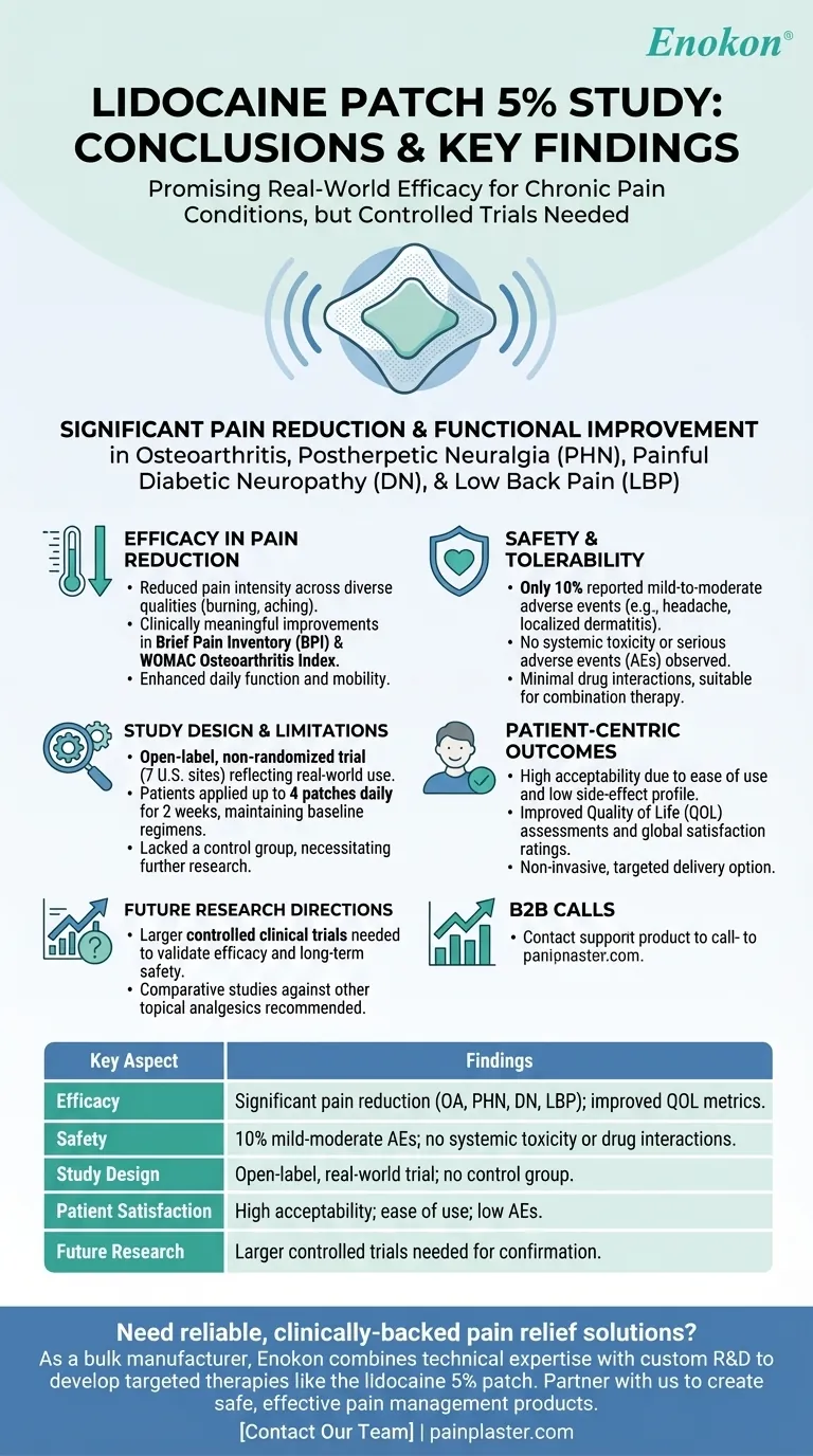 5%利多卡因贴片研究得出了哪些结论？关于止痛和安全性的主要结论 图解指南