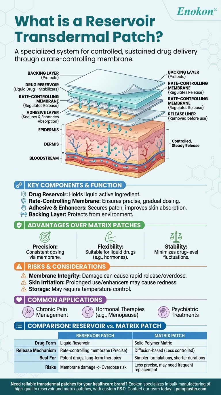 O que é um adesivo transdérmico de reservatório?Administração de medicamentos de precisão para doenças crónicas Guia Visual