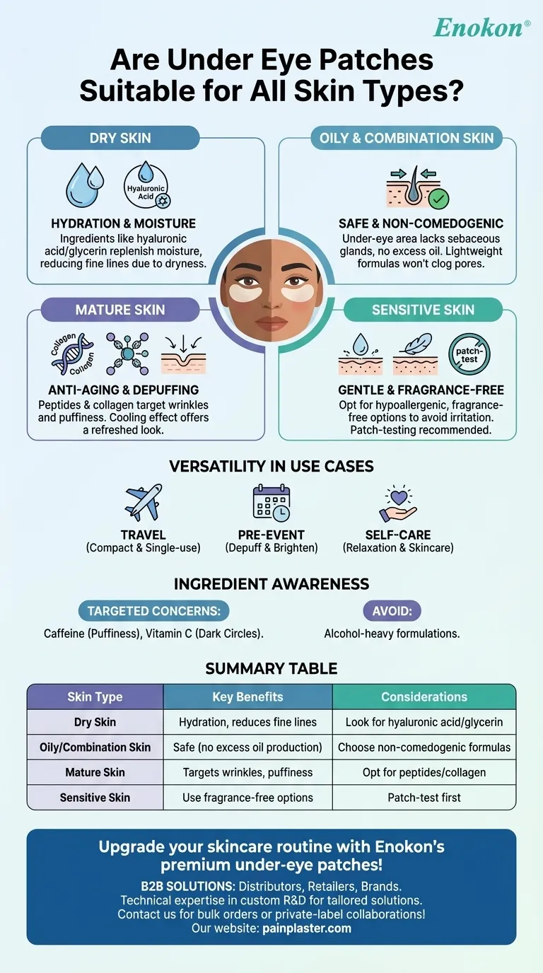 Os pensos para debaixo do olho são adequados para todos os tipos de pele?Descubra os benefícios dos cuidados de pele universais Guia Visual