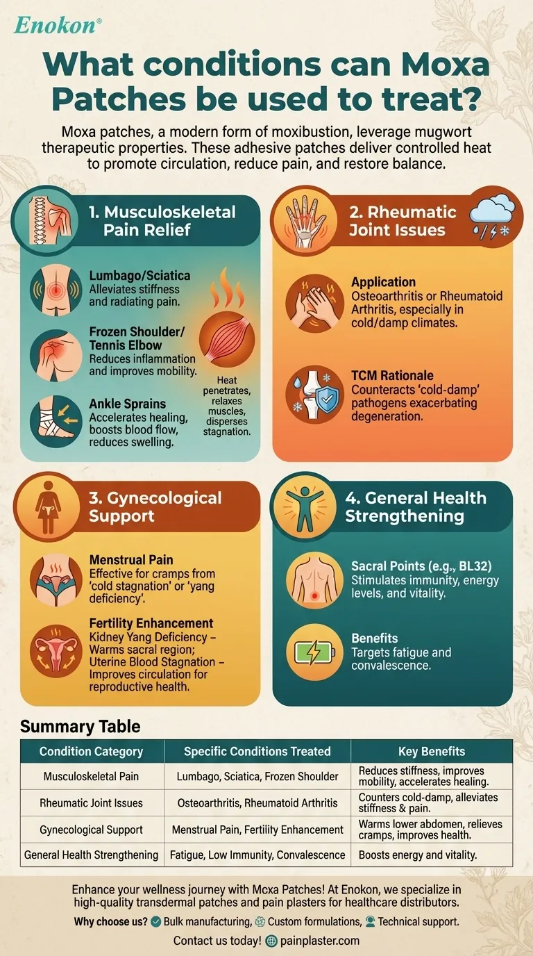 Que doenças podem tratar os pensos de Moxa?Alívio natural da dor e cura holística Guia Visual