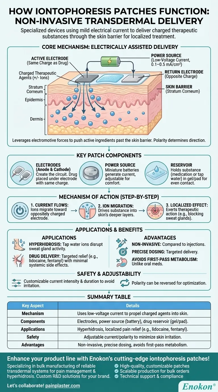 How do iontophoresis patches function? A Deep Dive into Electrically Enhanced Drug Delivery Visual Guide