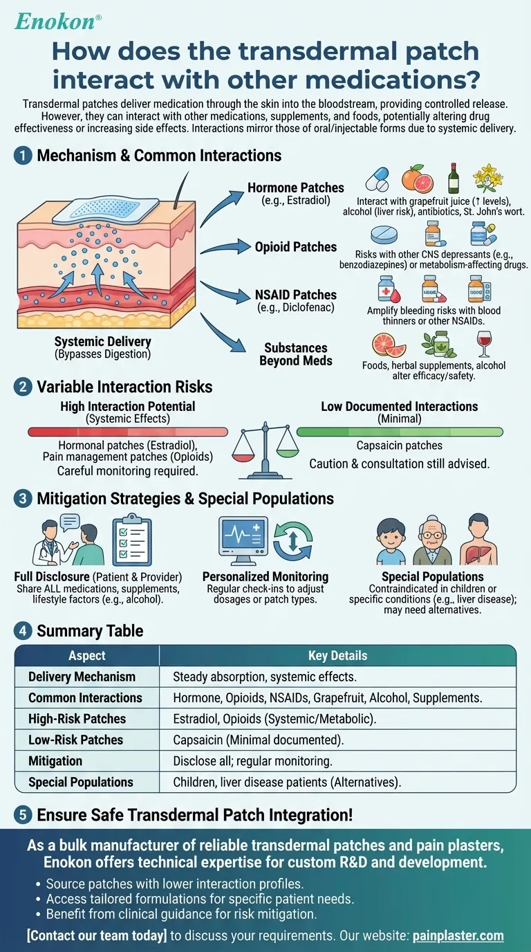 How does the transdermal patch interact with other medications? Risks & Mitigation Strategies Visual Guide