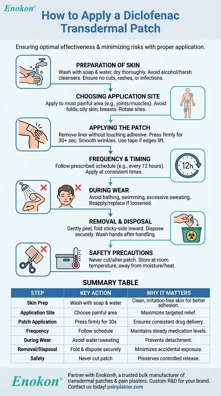 How is the diclofenac transdermal patch applied? Step-by-Step Guide for Effective Pain Relief Visual Guide
