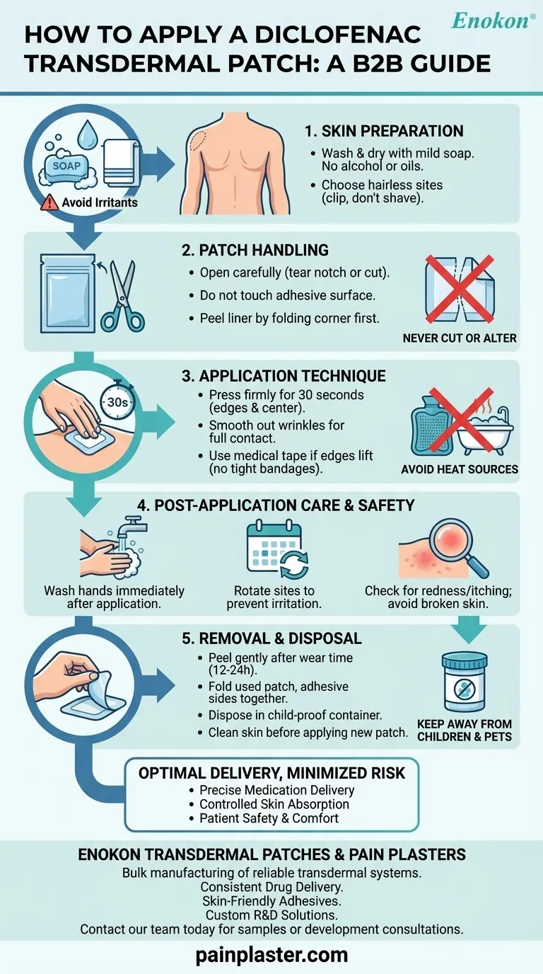 What are the steps for applying the diclofenac transdermal patch? A Complete Guide for Safe Use Visual Guide