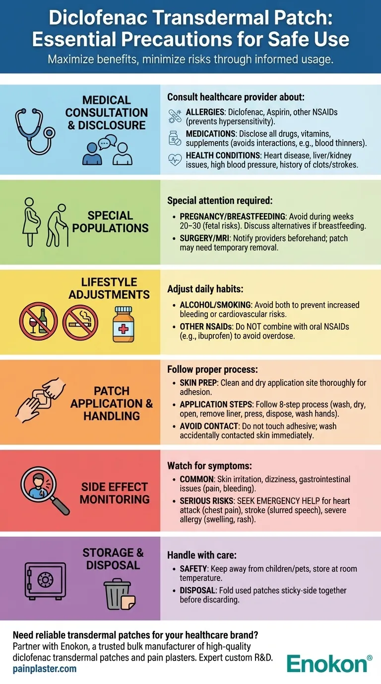 Quelles sont les précautions à prendre avant d'utiliser le dispositif transdermique de diclofénac ?Assurer une utilisation sûre et efficace Guide Visuel