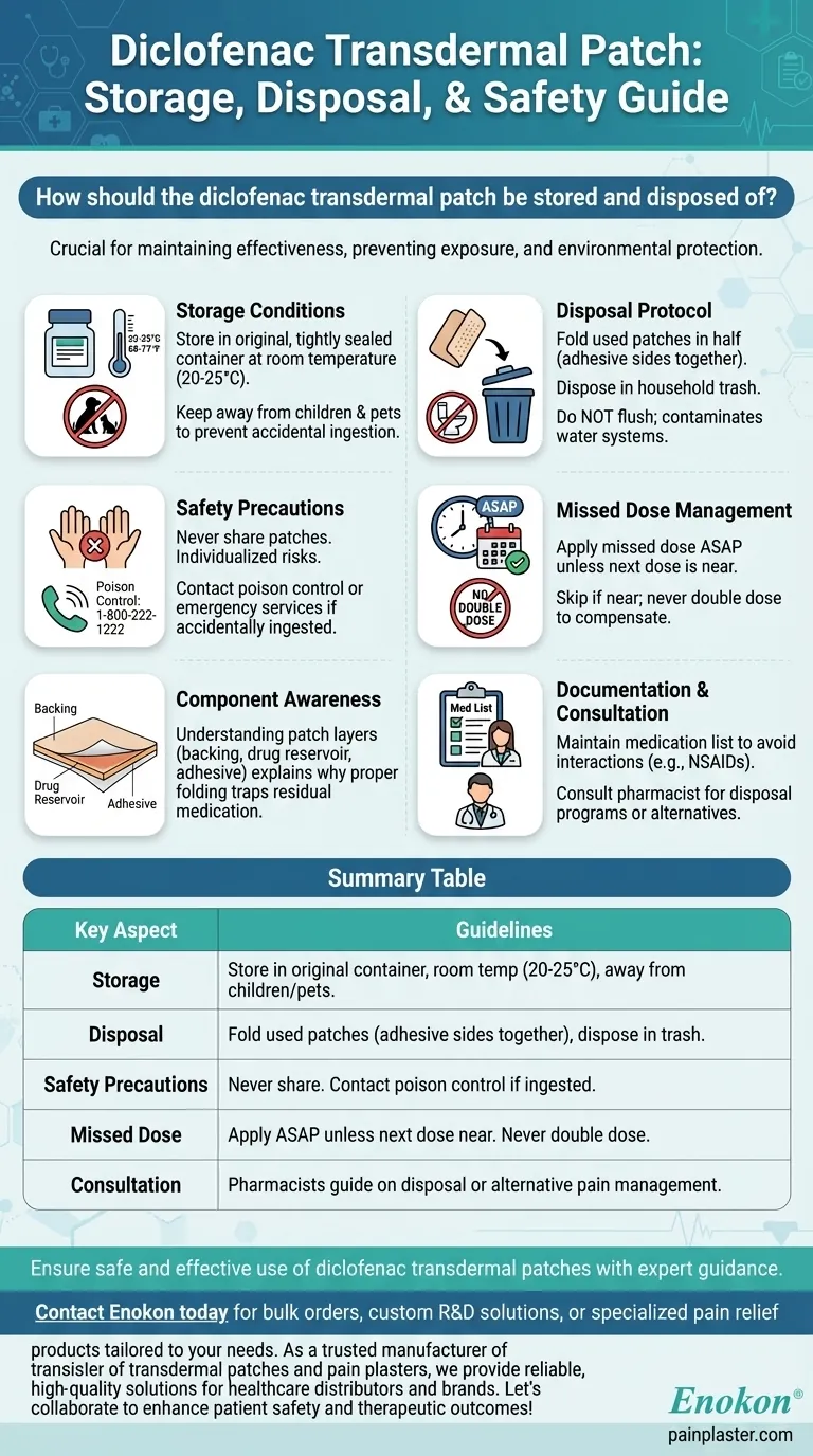 双氯芬酸透皮贴剂应如何储存和处置？基本安全指南 图解指南
