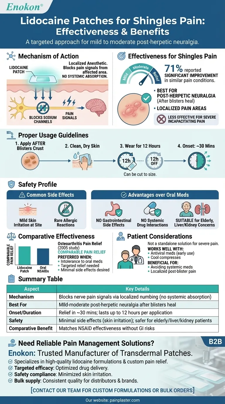 Qual a eficácia dos pensos de lidocaína para as dores das herpes-zósteres?Alívio direcionado com o mínimo de efeitos secundários Guia Visual