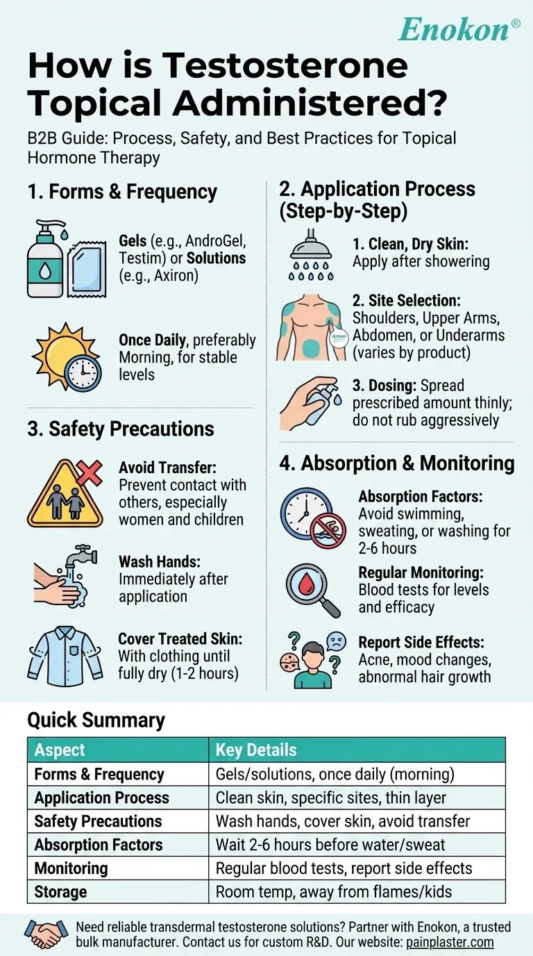 How is testosterone topical administered? Key Steps for Safe & Effective Use Visual Guide