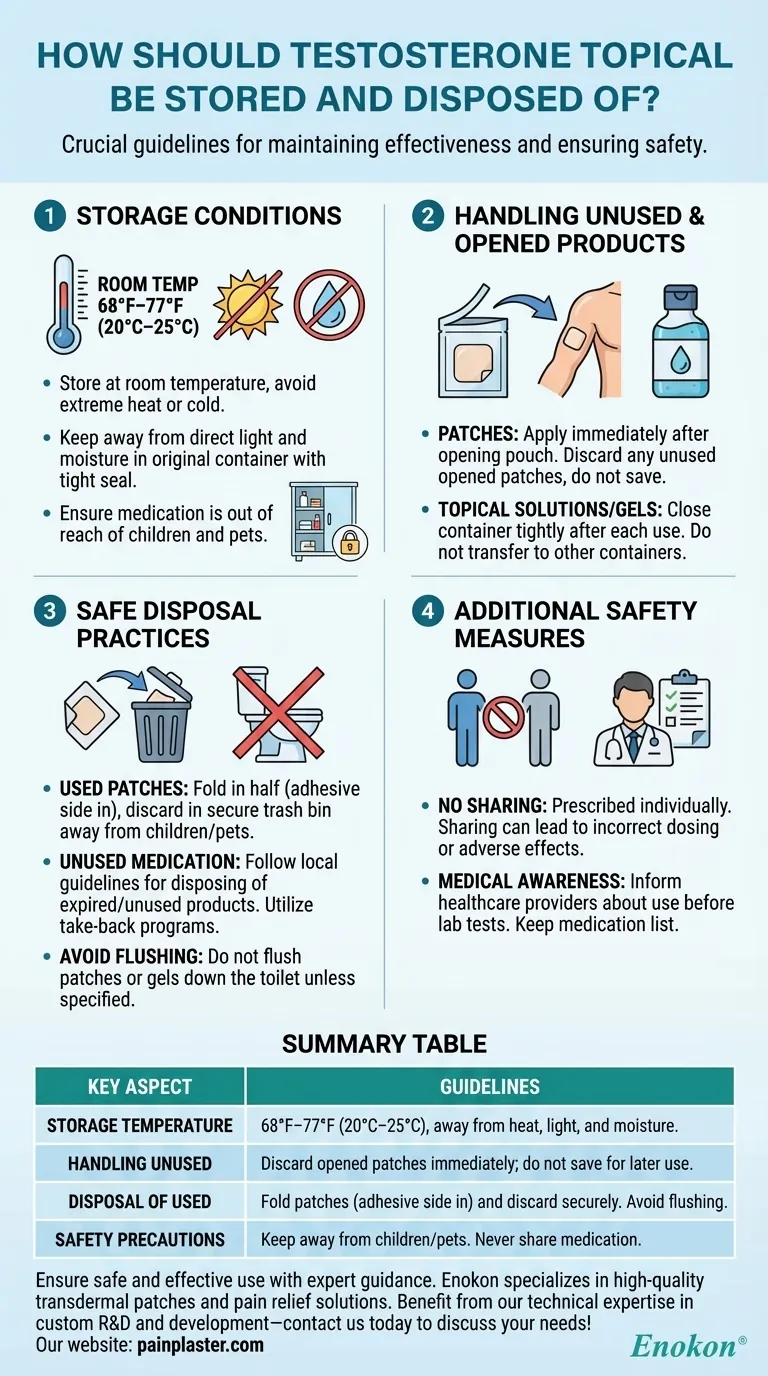 テストステロン外用薬はどのように保管・廃棄すべきか？安全性と保管に関する重要なヒント ビジュアルガイド
