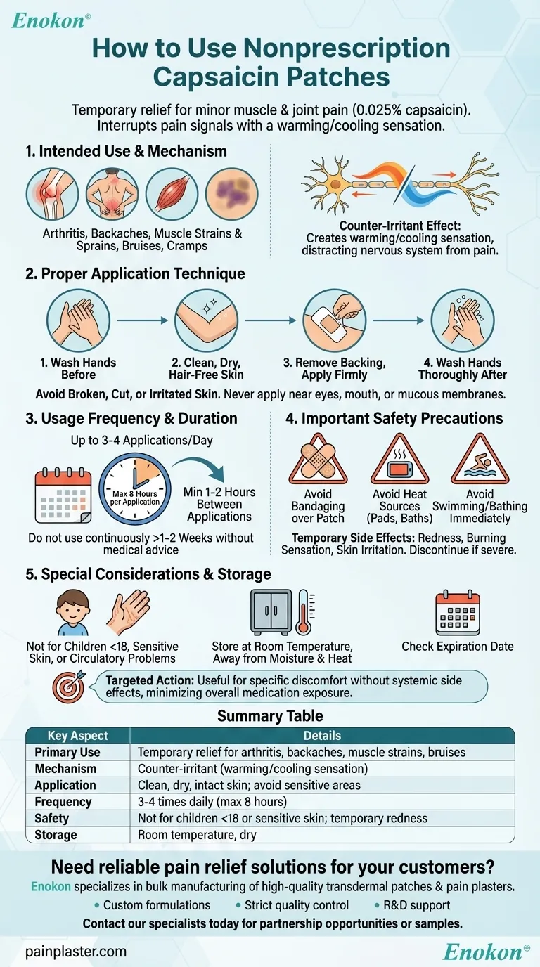 非処方カプサイシンパッチはどのように使用されるか？安全で効果的な痛み止めへのガイド ビジュアルガイド