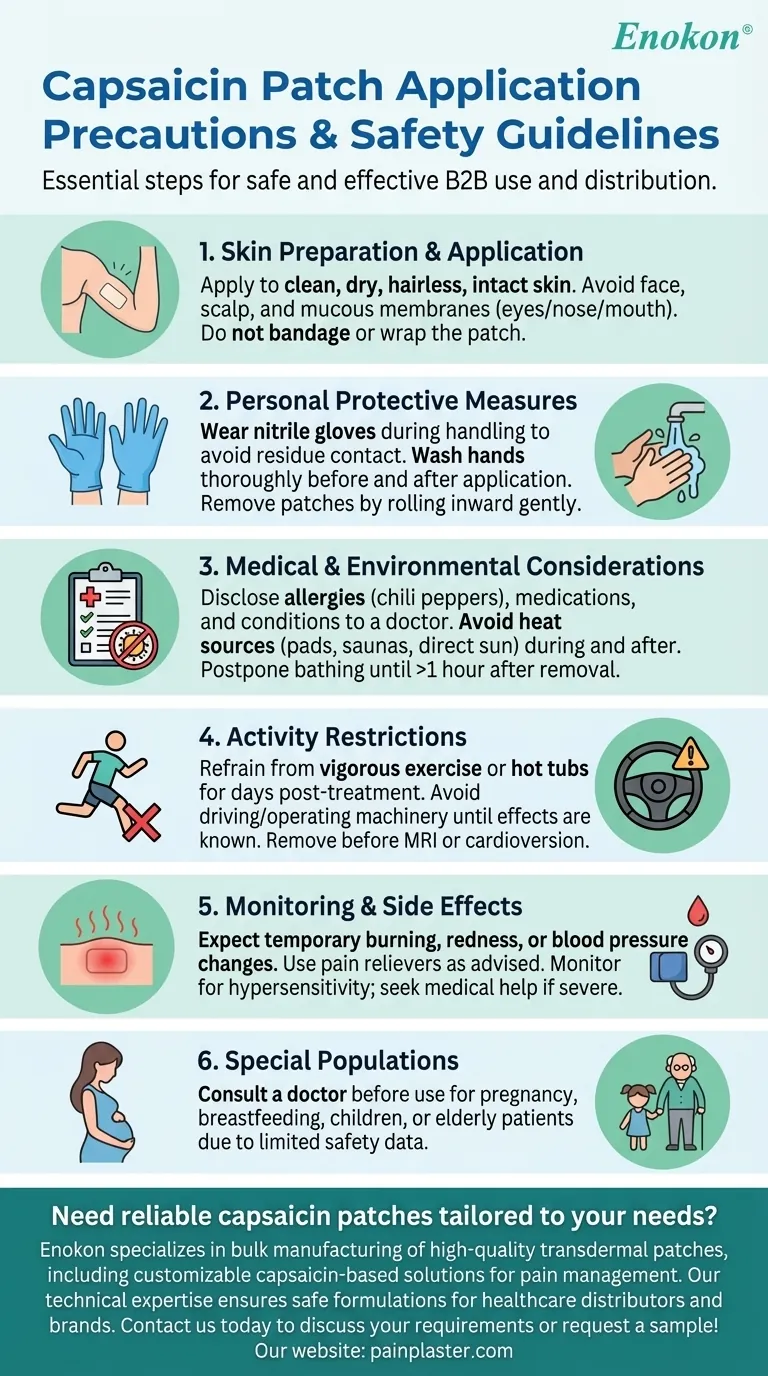 カプサイシンパッチを貼る際の注意点とは？効果的な使用のための重要な安全上のヒント ビジュアルガイド