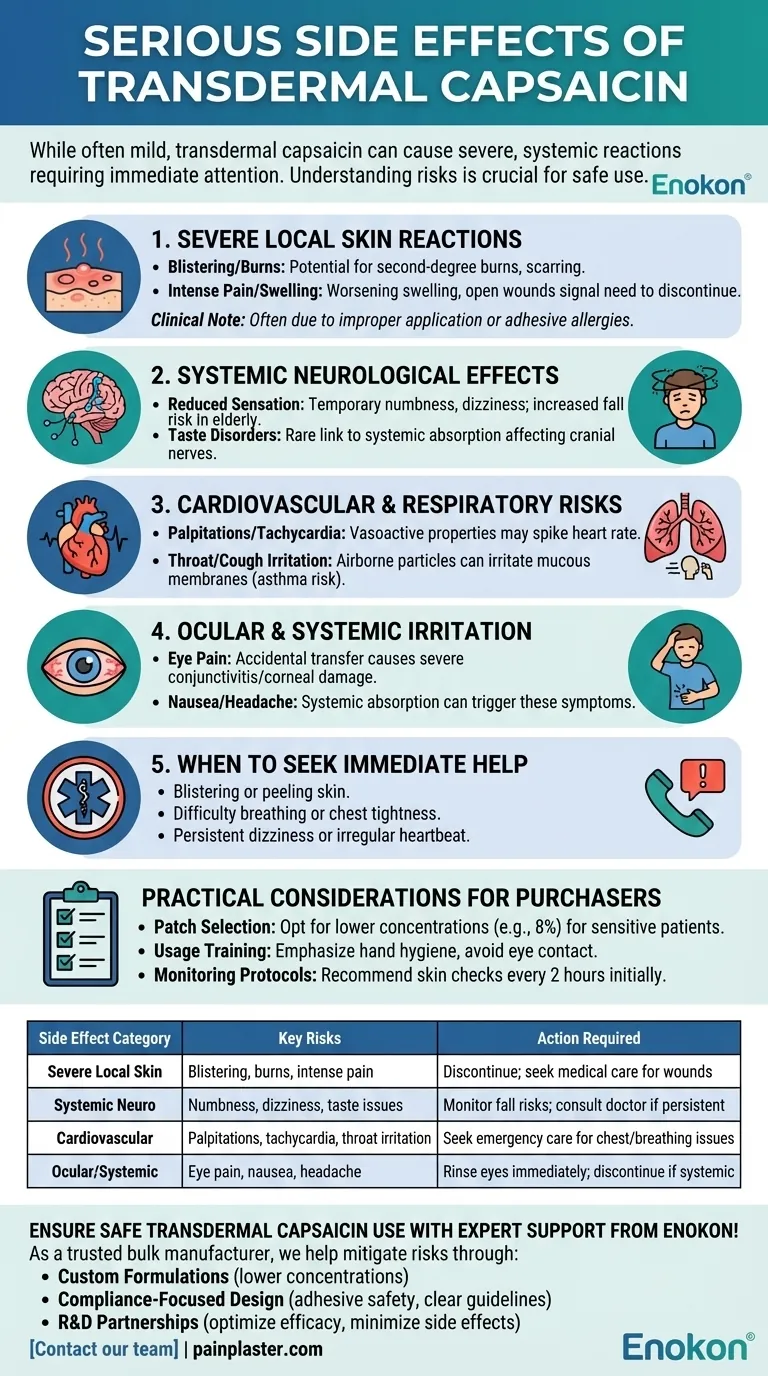 透皮辣椒素有哪些严重的副作用？风险与安全指南 图解指南