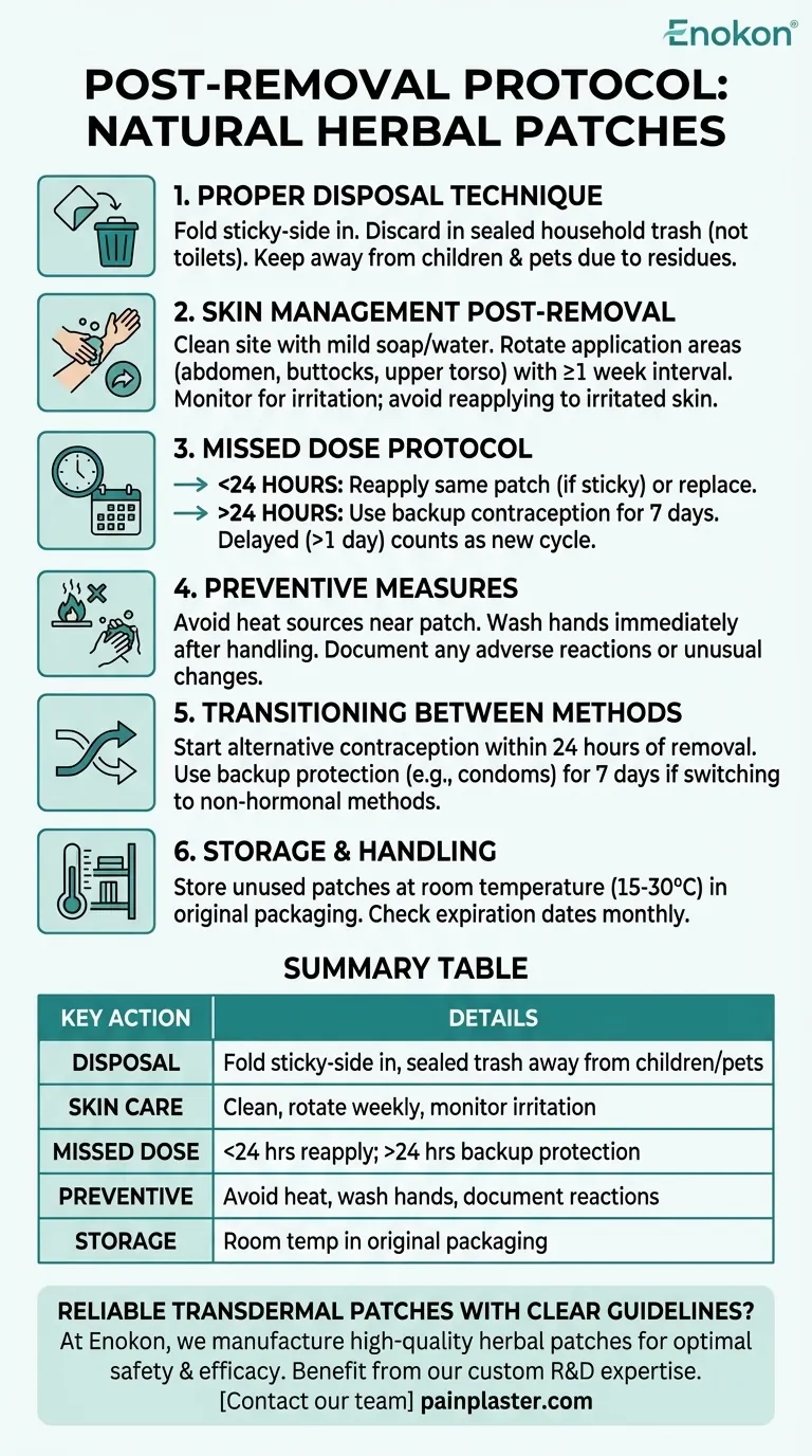 パッチを剥がした後はどうすればよいですか？ハーブパッチの使用後に必要なケア ビジュアルガイド