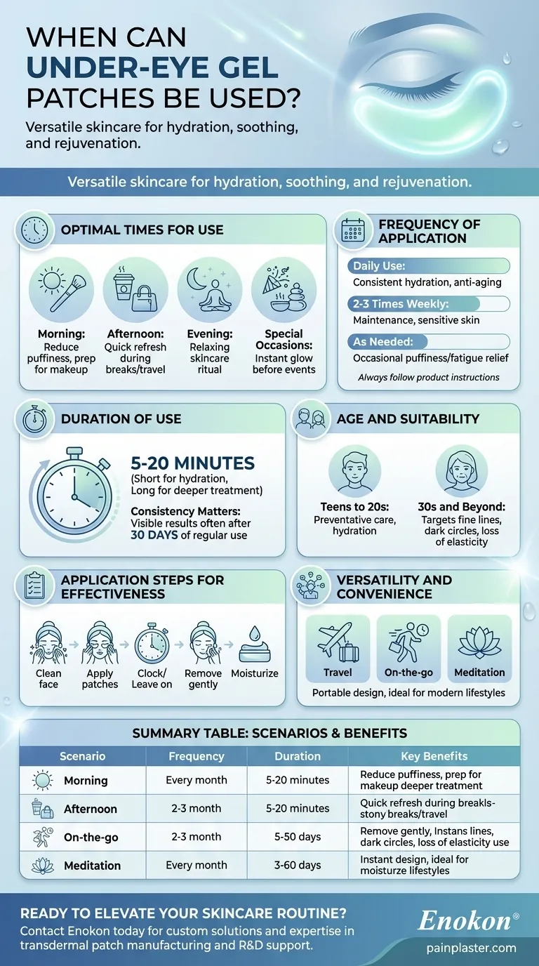 目の下のジェルパッチはいつ使用できますか？潤いアップ＆むくみ解消 ビジュアルガイド