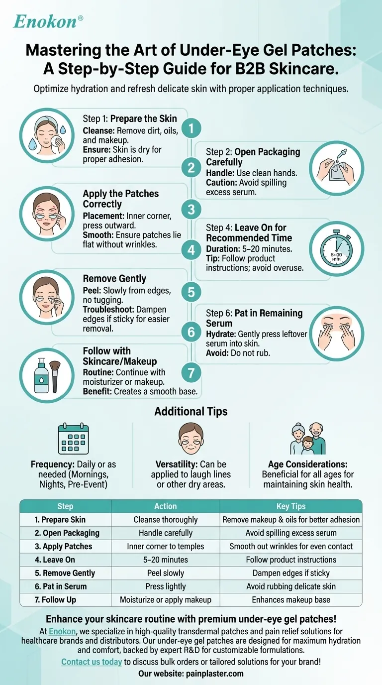 ما هي خطوات استخدام لاصقات الجل تحت العينين بشكل صحيح؟ تعظيم الترطيب وتقليل الانتفاخات دليل مرئي