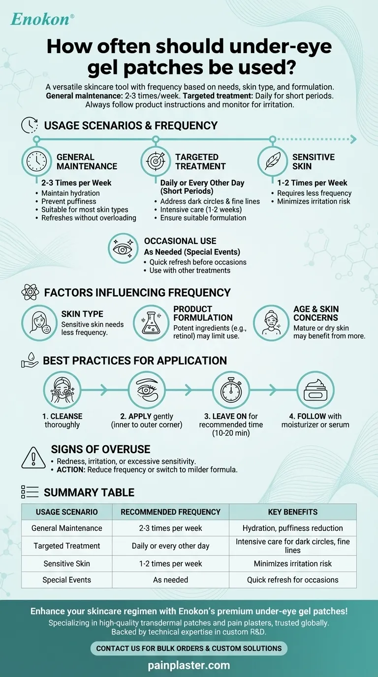 كم مرة يجب استخدام لصقات الجل تحت العينين؟ تحسين روتين العناية بالبشرة دليل مرئي