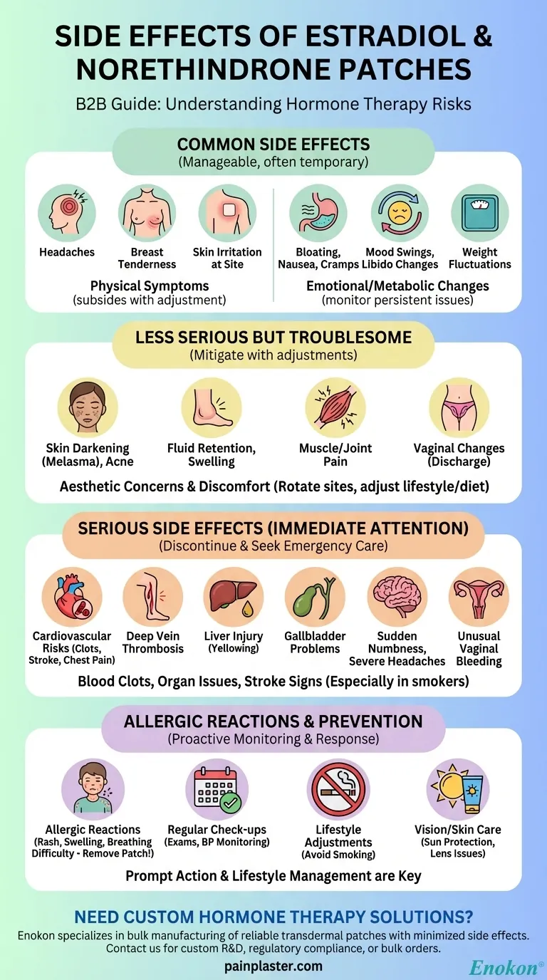 Каковы возможные побочные эффекты пластырей с эстрадиолом и норэтиндроном? Риски и советы по их устранению Визуальное руководство