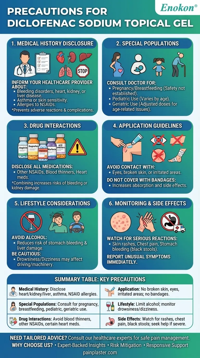 使用双氯芬酸钠外用凝胶前有哪些注意事项？确保安全使用以缓解疼痛 图解指南