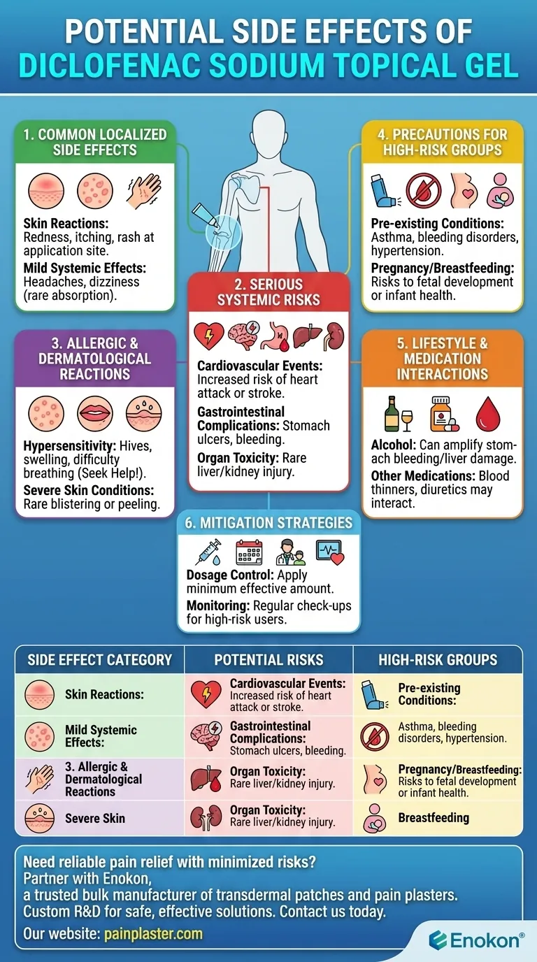 双氯芬酸钠局部凝胶有哪些潜在副作用？风险与安全提示 图解指南