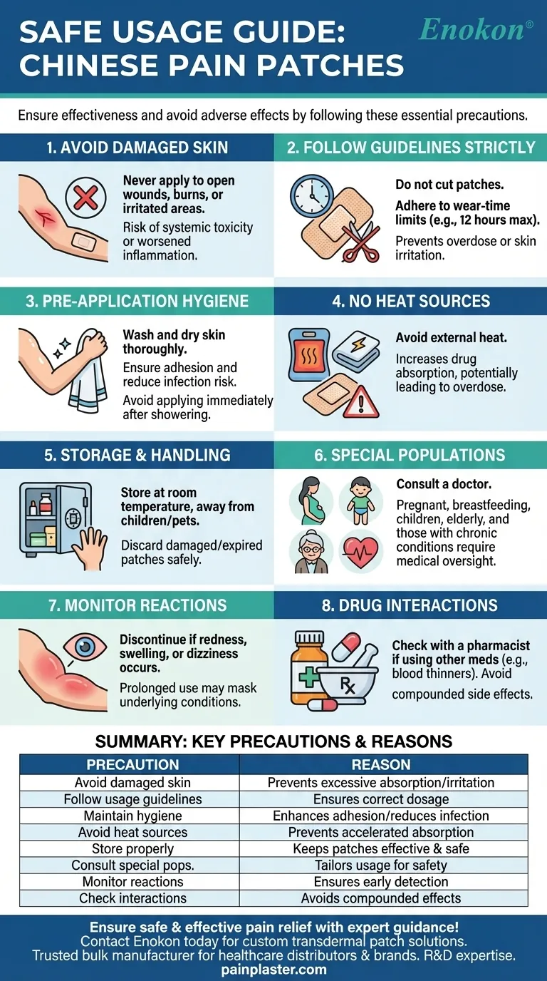 What should be avoided when using Chinese pain patches? Key Safety Tips for Effective Relief Visual Guide