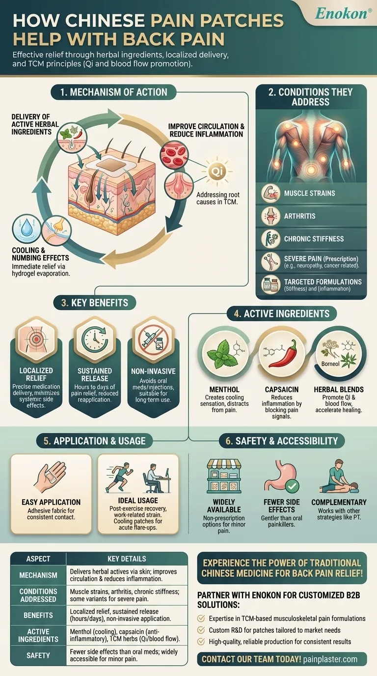 中国製ペインパッチは腰痛にどう効くのか？自然なリリーフとヒーリング効果 ビジュアルガイド