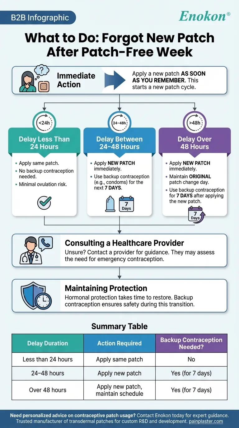 パッチを貼っていない週が終わり、新しいパッチを貼り忘れた場合はどうすればよいですか？ ビジュアルガイド