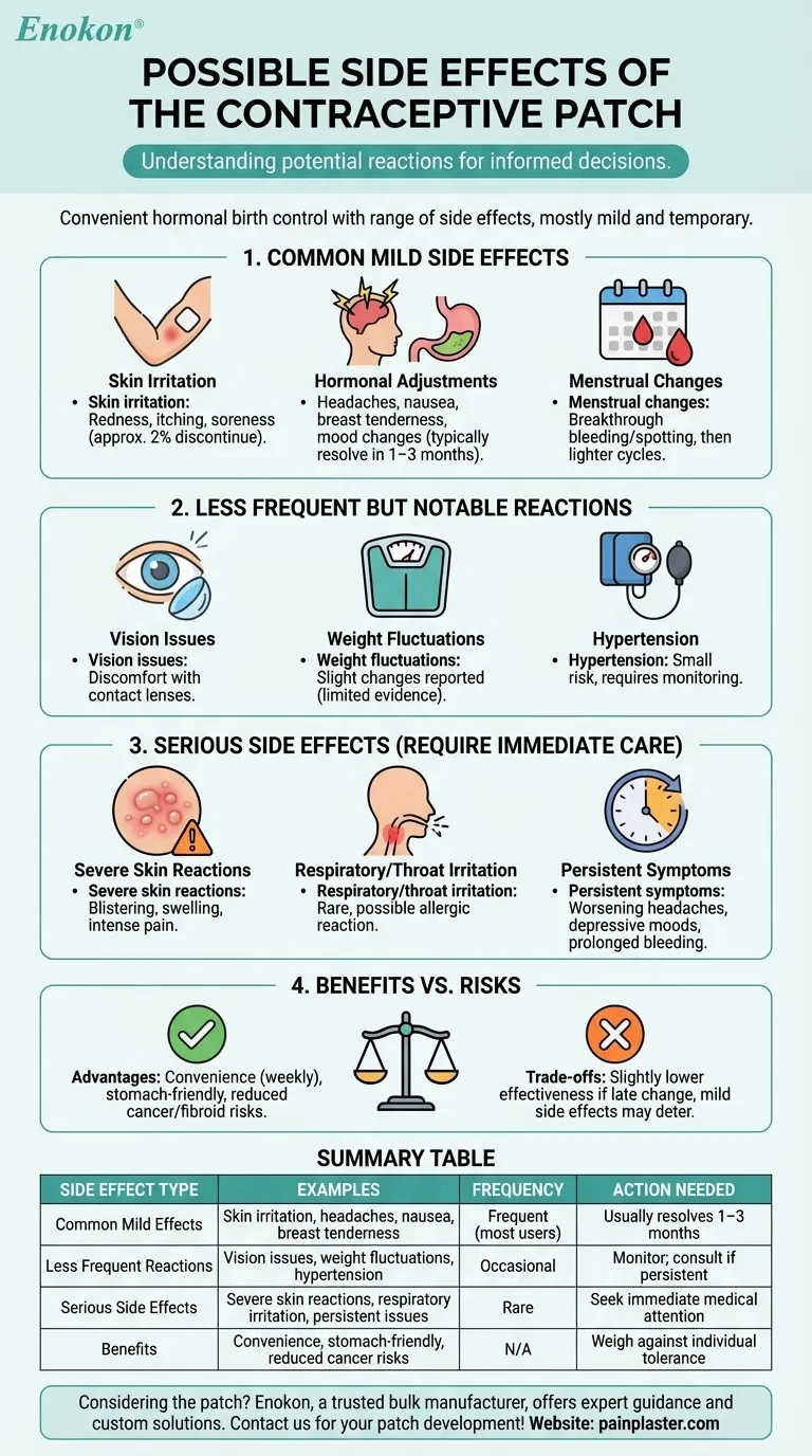 ¿Cuáles son los posibles efectos secundarios del parche anticonceptivo? Comprender los riesgos y los beneficios Guía Visual