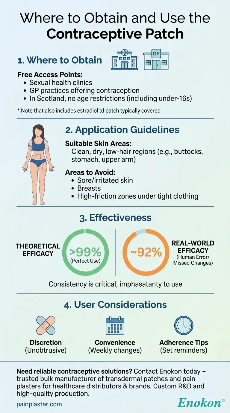 Where can the contraceptive patch be obtained? Free & Easy Access Explained Visual Guide