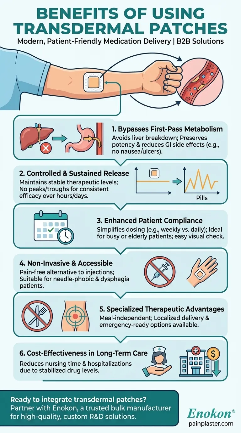 What are the benefits of using transdermal patches? Enhance Medication Delivery with Modern Solutions Visual Guide