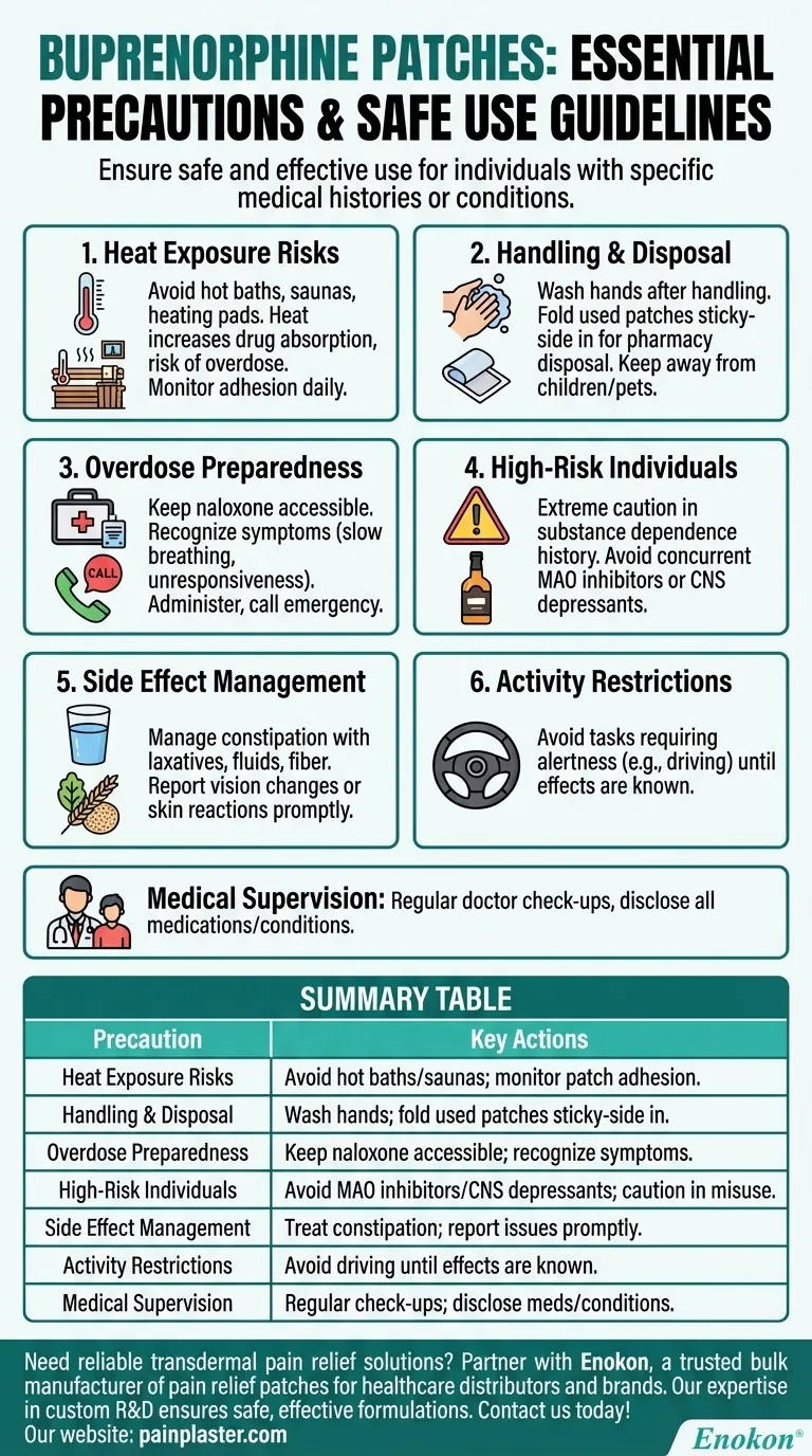 Welche Vorsichtsmaßnahmen sollten bei der Anwendung von Buprenorphinpflastern bei bestimmten Personen getroffen werden? Sichere Anwendung mit fachkundiger Anleitung Visuelle Anleitung