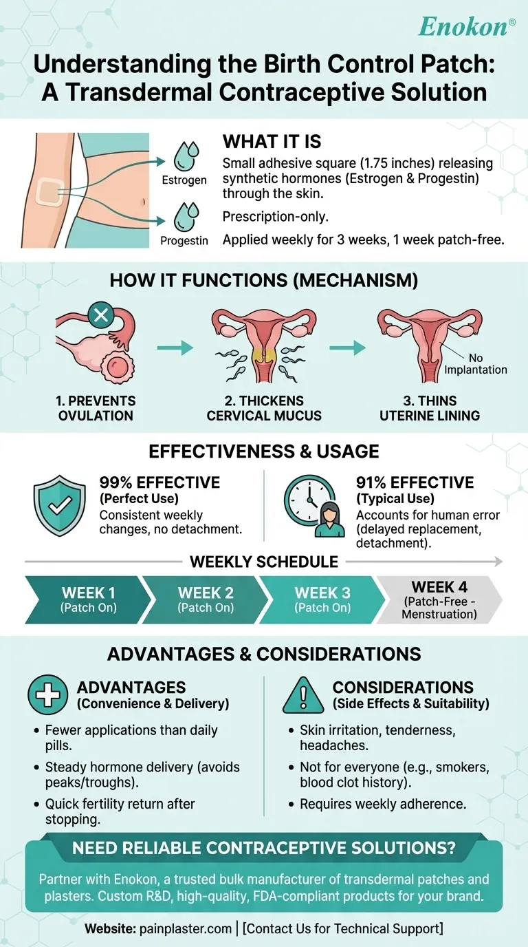 O que é o adesivo contracetivo e como funciona? Um guia para a contraceção hormonal Guia Visual