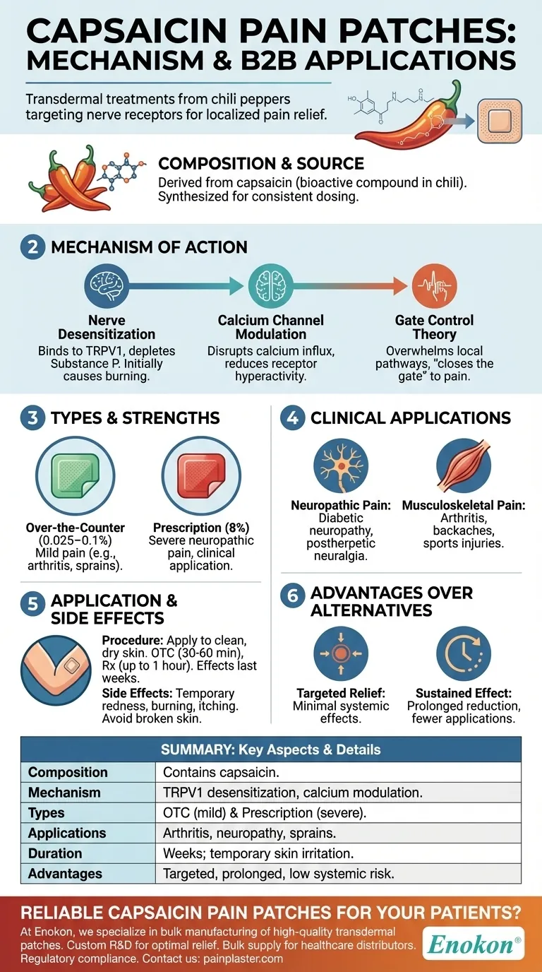 Que sont les patchs anti-douleur à la capsaïcine et comment fonctionnent-ils ? Soulagement naturel de la douleur chronique Guide Visuel