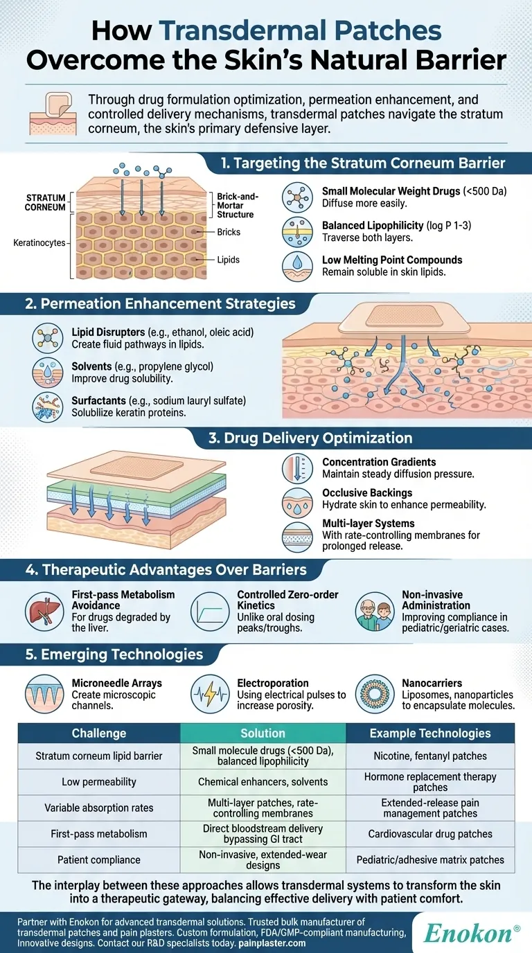 透皮贴剂如何克服皮肤的天然屏障？通过皮肤释放药物 图解指南