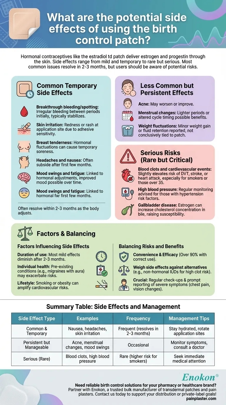 Quais são os potenciais efeitos secundários da utilização do adesivo contracetivo? Principais riscos e benefícios explicados Guia Visual