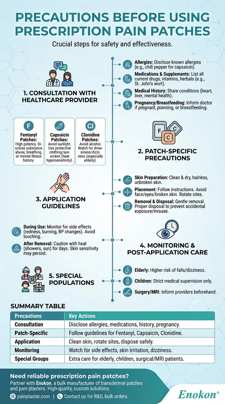 Que precauções devem ser tomadas antes de utilizar pensos analgésicos sujeitos a receita médica? Garantir um alívio seguro e eficaz da dor Guia Visual