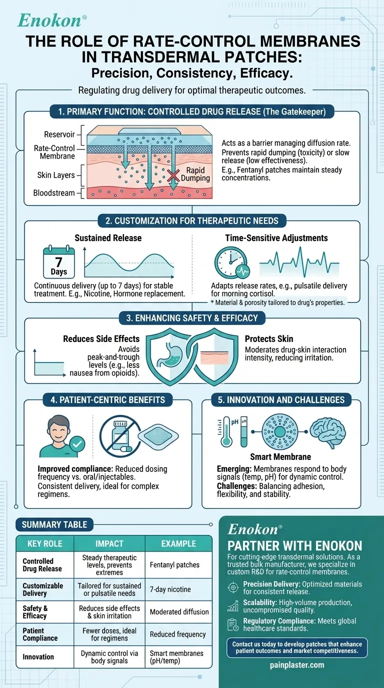 速率控制膜在透皮贴剂中起什么作用？精准给药详解 图解指南
