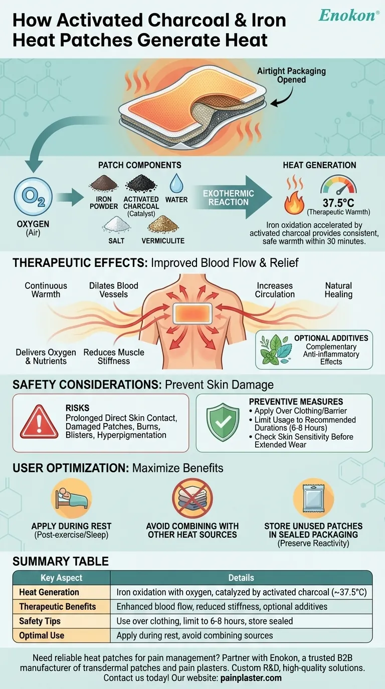 Como é que o carvão ativado e os pensos térmicos de ferro geram calor? Descubra a ciência por detrás do alívio da dor Guia Visual