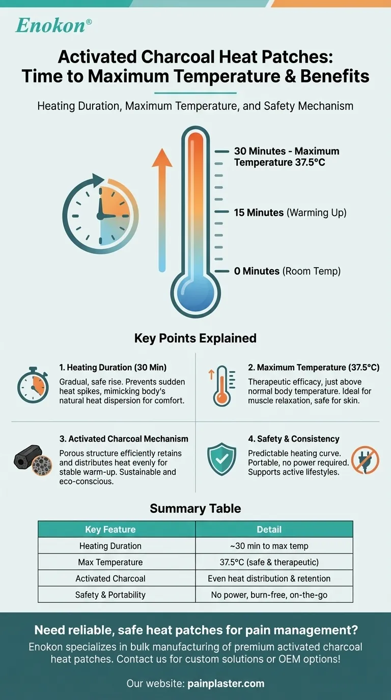 Сколько времени требуется тепловым пластырям с активированным углем, чтобы достичь максимальной температуры? Безопасное и постепенное тепло через 30 минут Визуальное руководство