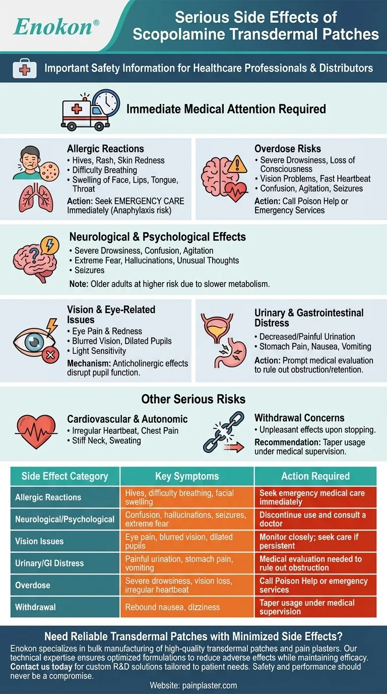 ما هي الآثار الجانبية الخطيرة للسكوبولامين عبر الجلد؟ دليل المخاطر والسلامة دليل مرئي