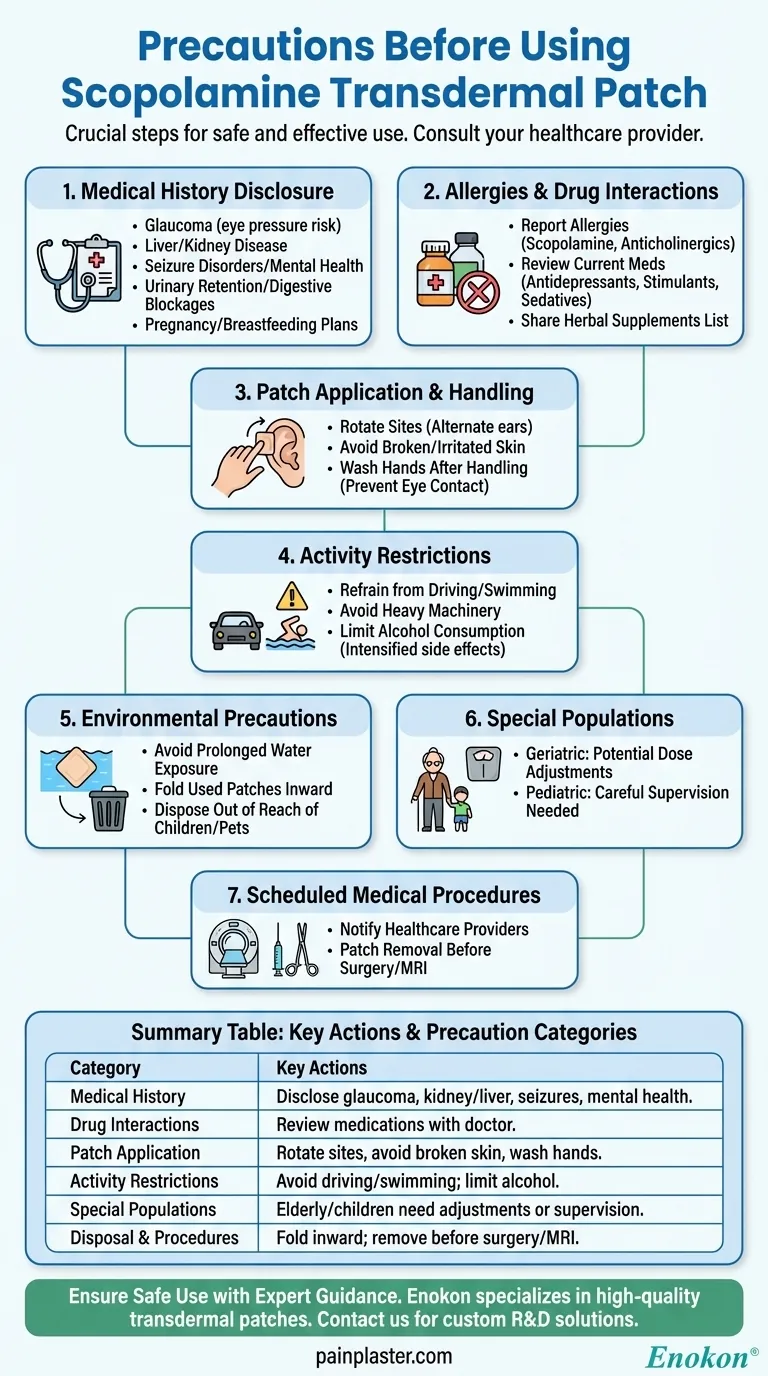 使用东莨菪碱透皮贴剂前有哪些注意事项？药贴使用者的基本安全提示 图解指南
