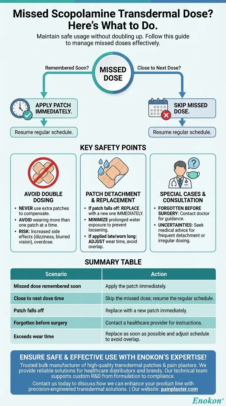 スコポラミン経皮吸収型製剤を飲み忘れた場合はどうすればよいですか？安全な取り扱いのヒント ビジュアルガイド