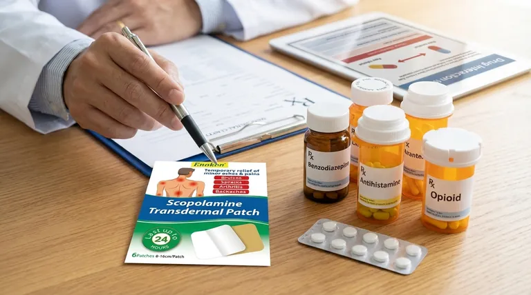 东莨菪碱透皮膏如何与其他药物相互作用?主要风险和安全提示