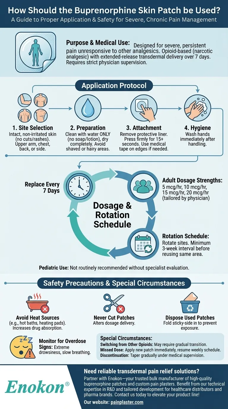 ブプレノルフィン皮膚パッチはどのように使用すべきか？安全で効果的な疼痛緩和のための必須ガイドライン ビジュアルガイド